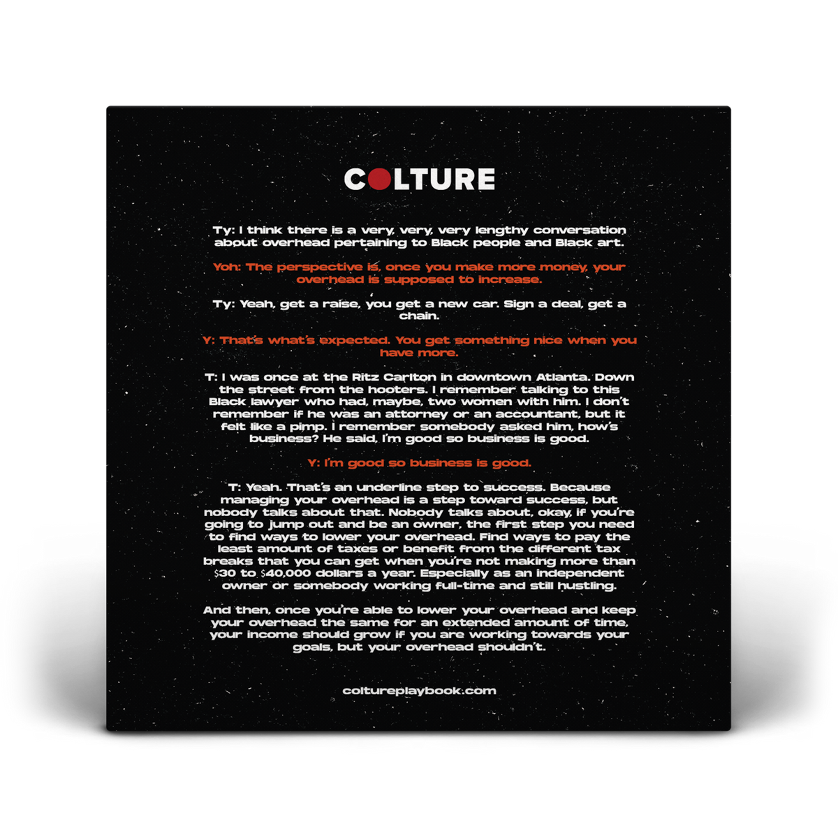 Lost Chapters Of The Colture Playbook Vol. 1 Vinyl